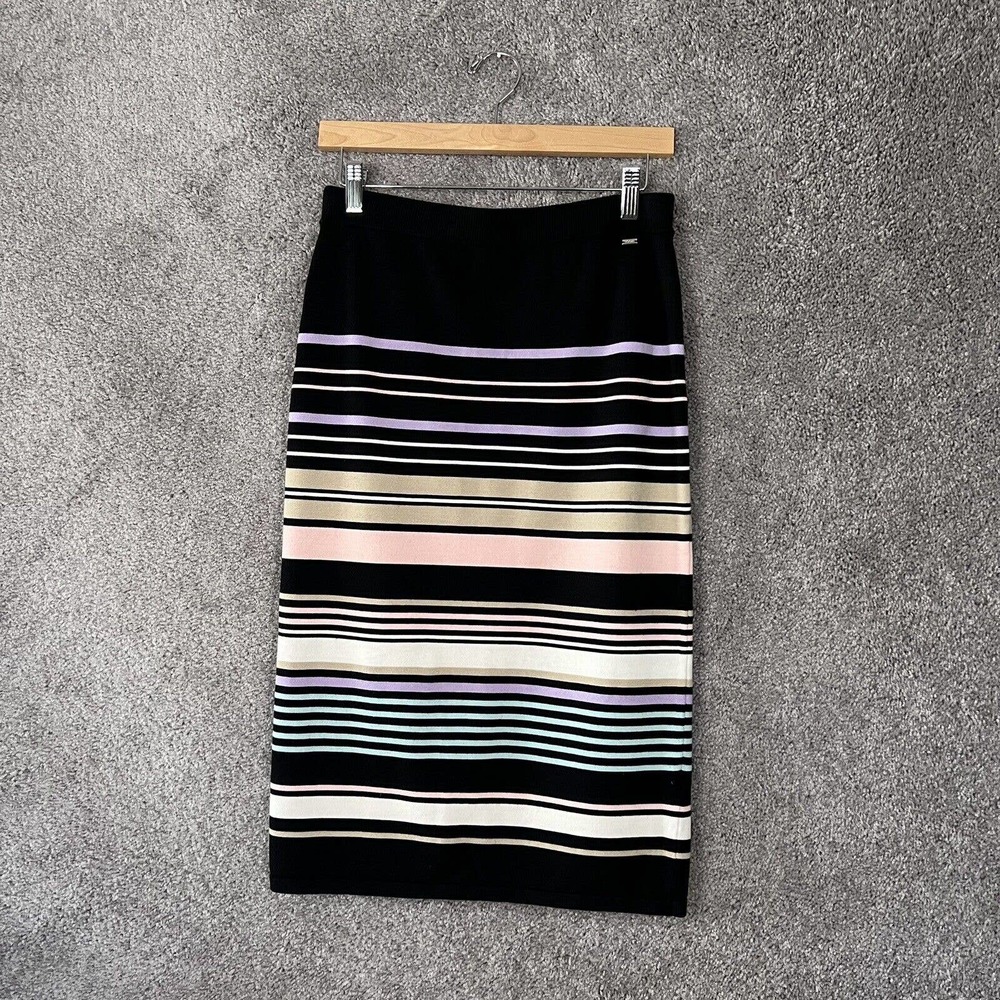 Tommy Hilfiger Sweater Skirt Womens XS Multicolor Striped Pull On Stretch